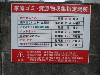 ごみ分別看板　～宮崎市～