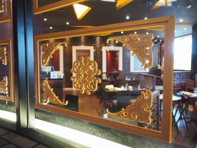 中華料理店　ウインドー装飾